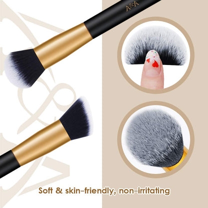Foundation Brushes for Makeup - Professional Cosmetic Tools 15 Pcs and 1 PCS Silicone Face Mask Brush Are Made of Solid Wood Handle Black Mix Rose Gold Health & Beauty > Personal Care > Cosmetics > Cosmetic Tools > Makeup Tools A&A   