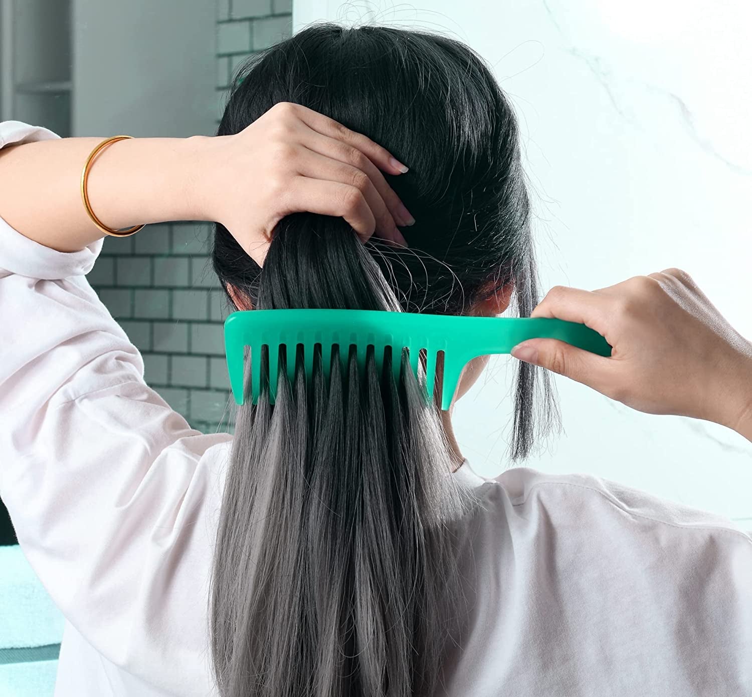 Wide Tooth Comb and Large Hair Detangling Comb, Durable Hair Brush for Best Styling and Professional Hair Care, Suitable for Curly Hair, Long Hair, Wet Hair in All Types. Health & Beauty > Personal Care > Hair Care GAONSWOE   