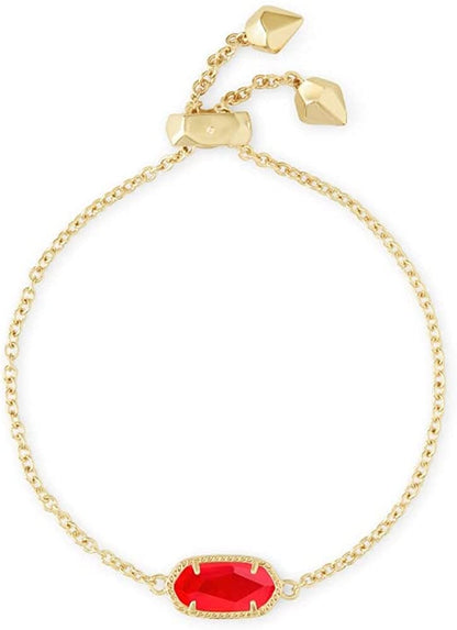 Kendra Scott Elaina Adjustable Chain Bracelet for Women, Fashion Jewelry, Gold-Plated Apparel & Accessories > Jewelry > Bracelets Kendra Scott GOLD - RED ILLUSION  