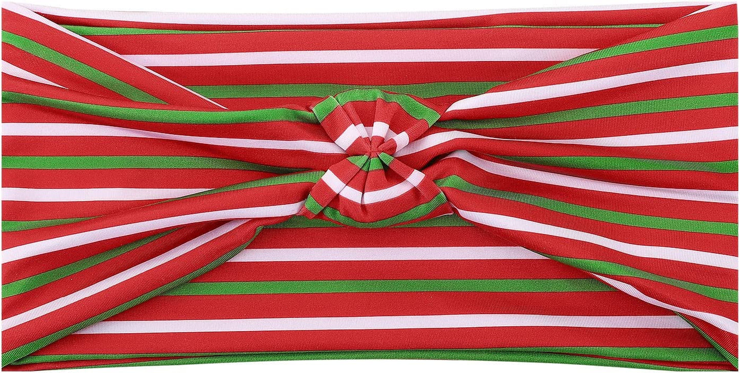 Moko Headband for Women, Versatile Turban Headband Hair Wrap Multi-Style Casual Sports Headwear, Stretchy Breathable Moisture Wicking Microfiber Head Wrap for Workout, Running, Yoga Apparel & Accessories > Clothing Accessories > Headwear MoKo Striped Red Elastic 