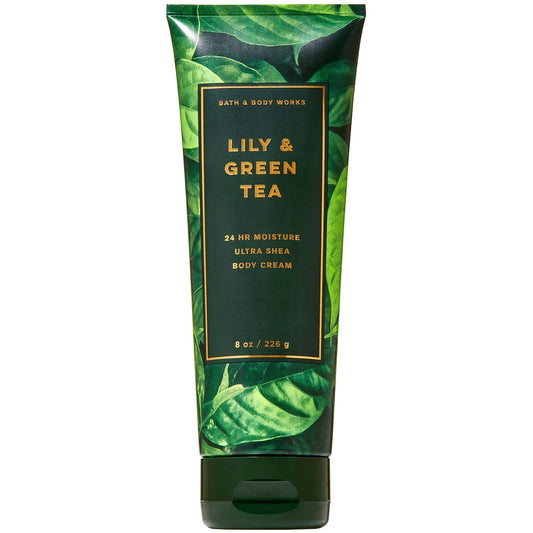 Bath and Body Works Lily and Green Tea Ultra Shea Body Cream 8 Ounce 2019 Collection Health & Beauty > Personal Care > Cosmetics > Bath & Body Bath and Body Works   