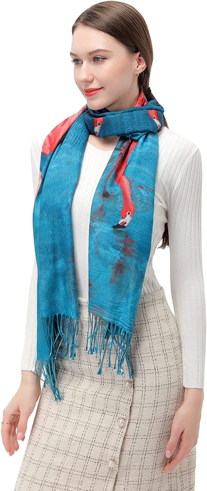 Women'S Fashion Scarf with Art Printed Tassel Soft Cashmere Warm Large Blanket Wrap Shawl for Gift Apparel & Accessories > Clothing Accessories > Scarves & Shawls XYBJ   