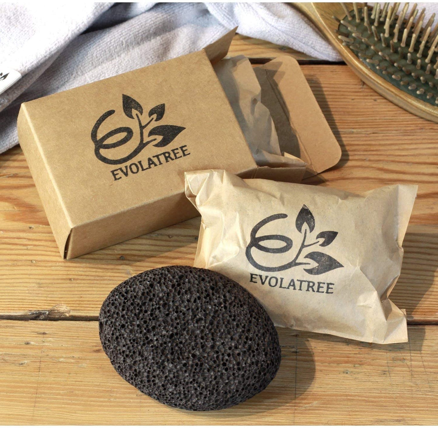 Evolatree Pumice Stone for Feet - Lava Foot Scrub, Cleaning & Exfoliating Dead Skin, Corn & Callus Remover for Hands Heels - Shower Bath Foot Scrubber & Scraper Pedicure Care W/ Bonus Wooden Soap Tray Health & Beauty > Personal Care > Foot Care Evolatree   