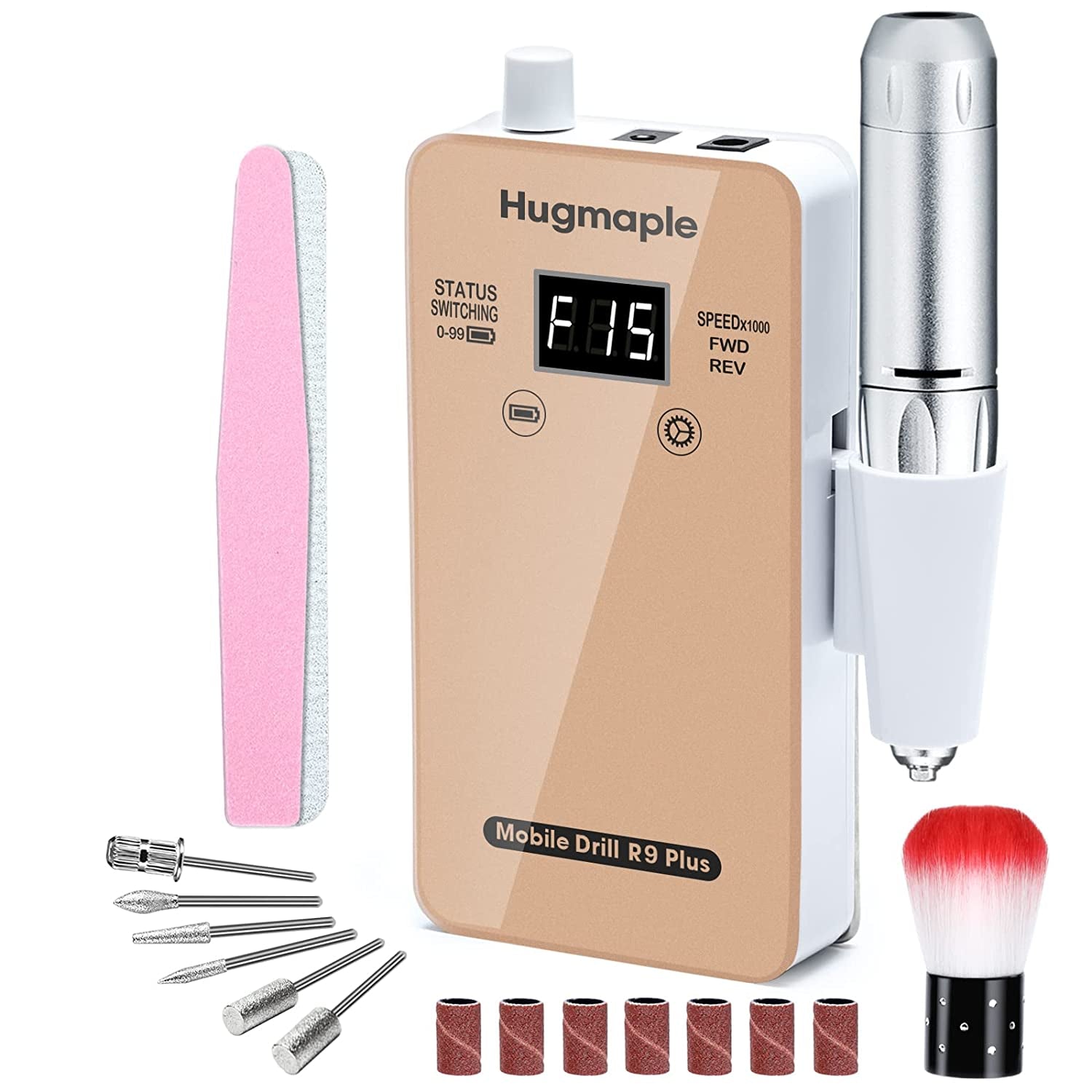 Professional Nail Drills Set for Acrylic Nails, 30000Rpm Electric Nail Drill Machine, Portable Nail Efile Drill Machine Manicure Pedicure Tools for Beginners and Salon Use (Gold) Health & Beauty > Personal Care > Cosmetics > Cosmetic Tools > Nail Tools HUGMAPLE Gold  