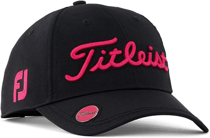 Titleist Womens Tour Performance Ball Marker Hat Blue Fog/White Apparel & Accessories > Clothing Accessories > Hats Titleist Black/Pink  