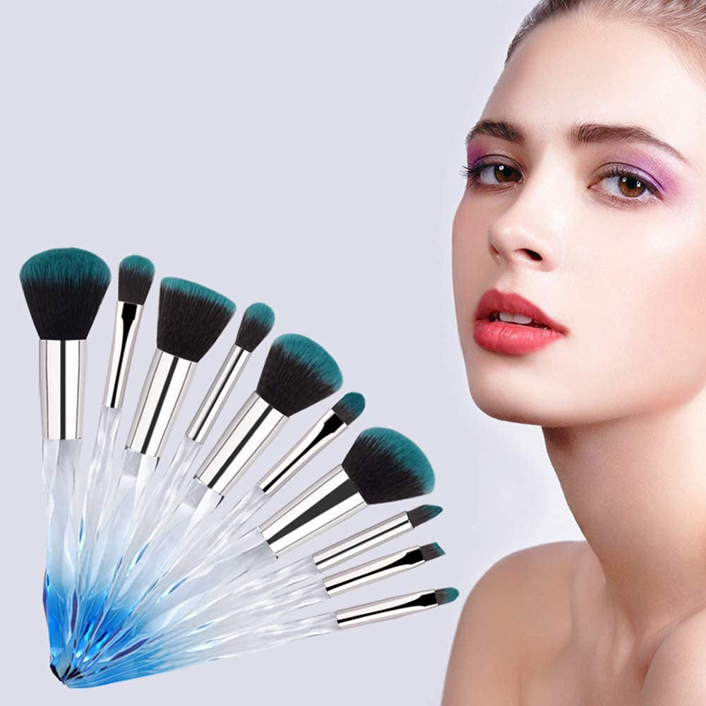 Makeup Brush Professional, Acrylic Diamond Handle Make up Brushes Series for Full Face Foudation Blush Eyeshadow Concealers Powder Transparent Beauty Tools Health & Beauty > Personal Care > Cosmetics > Cosmetic Tools > Makeup Tools G-Texnik   