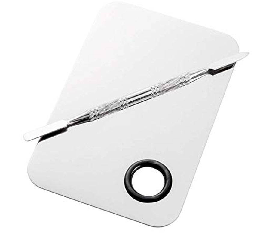 Professional Pro Stainless Steel Makeup Palette Cosmetic Palette with Spatula Tool Makeup Art Tool for Nail Art Eye Shadow Eyelash Makeup Professional Pigment Blending（6 X 4 Inch Sliver） Health & Beauty > Personal Care > Cosmetics > Cosmetic Tools > Makeup Tools Sinen   