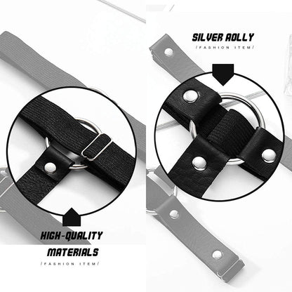 Gemily Punk Leg Chain Belt Leather Body Chain Black Thigh Chain Rave Party Body Jewelry Accessories for Women and Girls (1) Apparel & Accessories > Jewelry > Body Jewelry GEMILY   