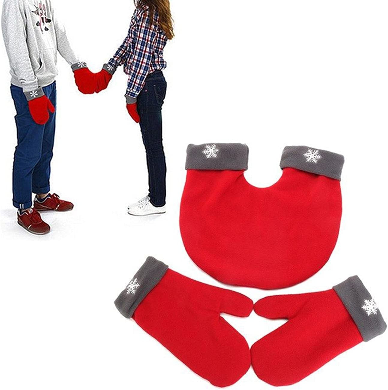 THEE Christmas Lovers Couples Winter Mittens Gloves Valentine'S Gift Apparel & Accessories > Clothing Accessories > Gloves & Mittens THEE   