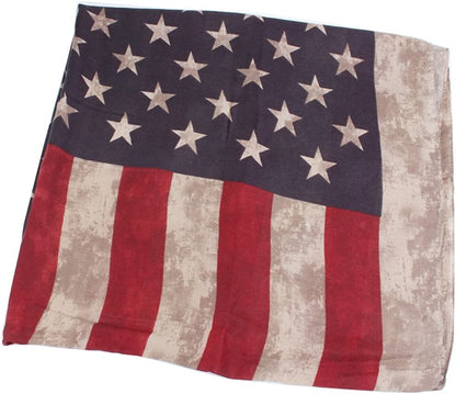 Vintage America Flag Scarf, Unisex Fashion Shawl Scarf, Infinity Shawl Scarf Apparel & Accessories > Clothing Accessories > Scarves & Shawls Tovip   