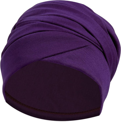 Ever Fairy Turban Head Wrap Scarf,African Women' Soft Long Scarf Shawl Hair Bohemian Headwrap Stretch Headband Tie Apparel & Accessories > Clothing Accessories > Scarves & Shawls Ever Fairy Purple  