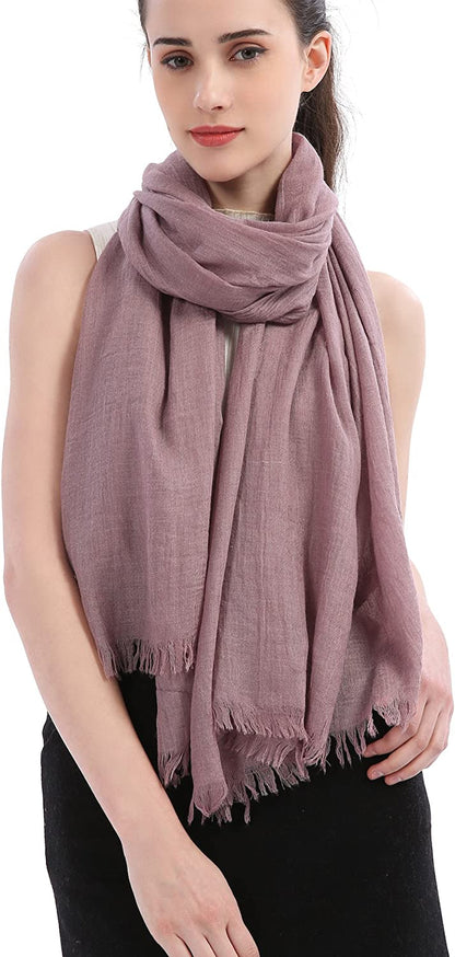 Premium Women Extreme Soft Scarf Wrap Shawl for Any Season, Super Size, Rich Color Choice Apparel & Accessories > Clothing Accessories > Scarves & Shawls kolumb Mauve  