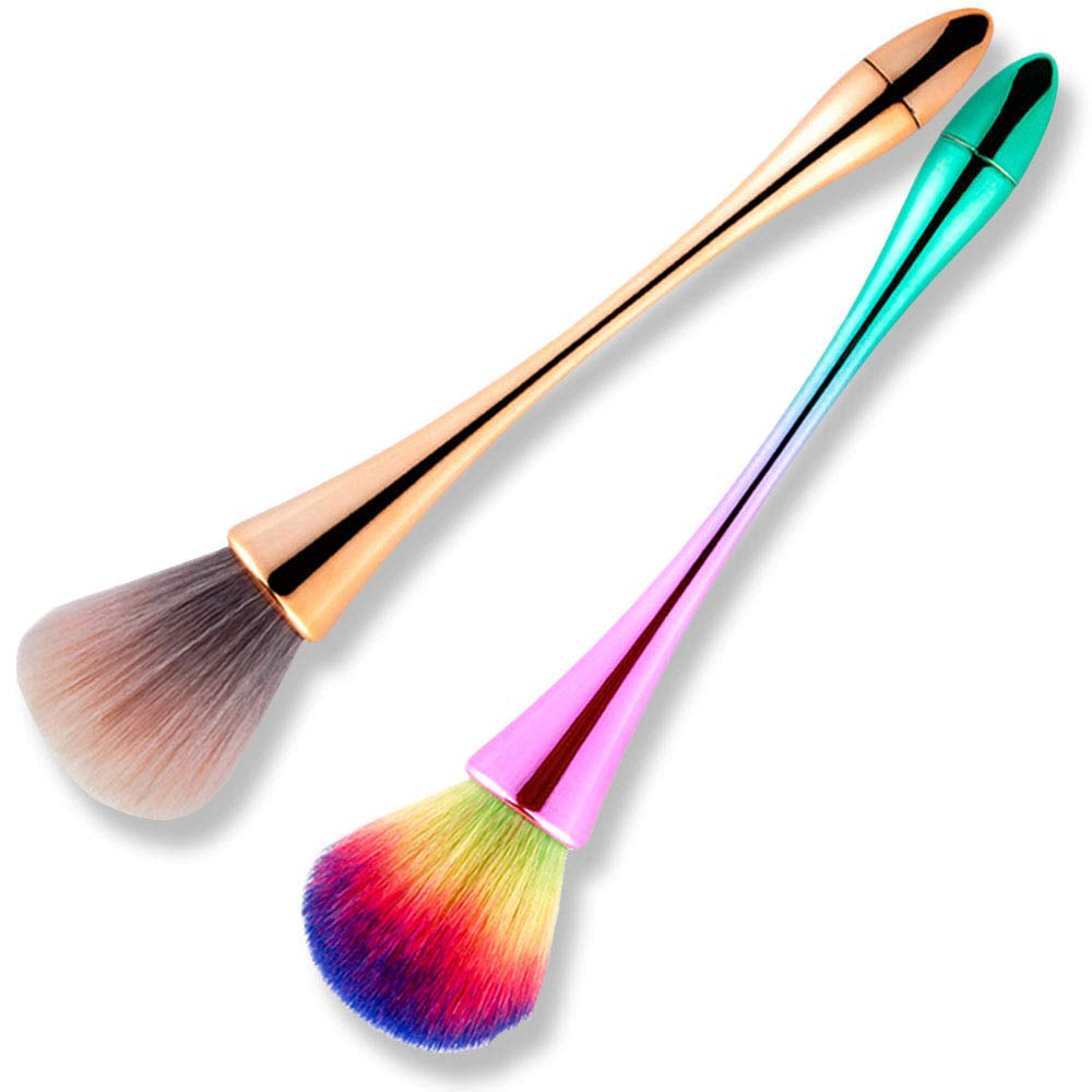 SILPECWEE 2Pcs Nail Dust Brush Acrylic Nail Art Brushes Large Dip Powder Makeup Soft Blush Brush Nail Duster Nail Brushes for Cleaning Dust Nail Art Tools Health & Beauty > Personal Care > Cosmetics > Cosmetic Tools > Nail Tools SILPECWEE No3  