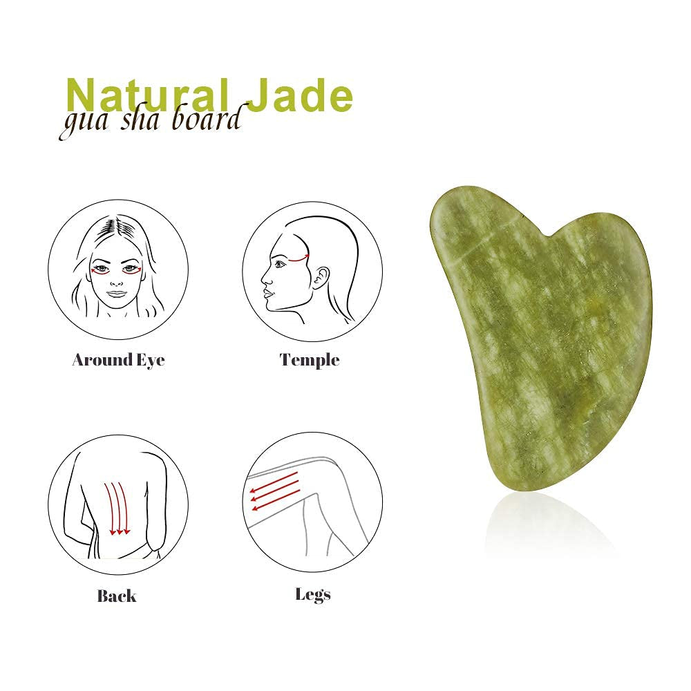 Women'S Beauty Tools Jade Roller Two Piece Set Natural Jade for Face - Reduce Wrinkles and Age Puffy Eyes, Firms Skin Health & Beauty > Personal Care > Cosmetics > Cosmetic Tools > Skin Care Tools TIGERSTAR   