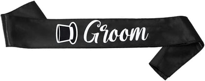 Bride & Groom Sash Set - Bride to Be Sash Groom to Be Sash Engagement Party Favors | Bachelor Bachelorette Party Supplies Bridal Shower Sash Set Decorations Just Married Gift Engaged Decor Accessories Apparel & Accessories > Clothing Accessories > Sashes Brosash   