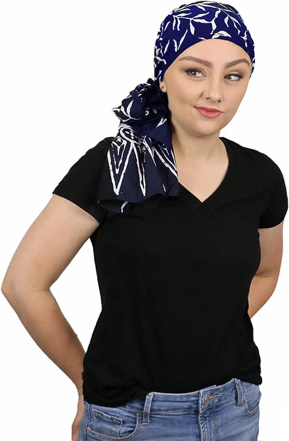 Hats, Scarves & More Headscarf Head Wrap for Women Chemo Headwear Cancer Scarf Head Covering Bali Batik 15 X 60 Inches Apparel & Accessories > Clothing Accessories > Headwear Hats Scarves & More Blues in the Night  