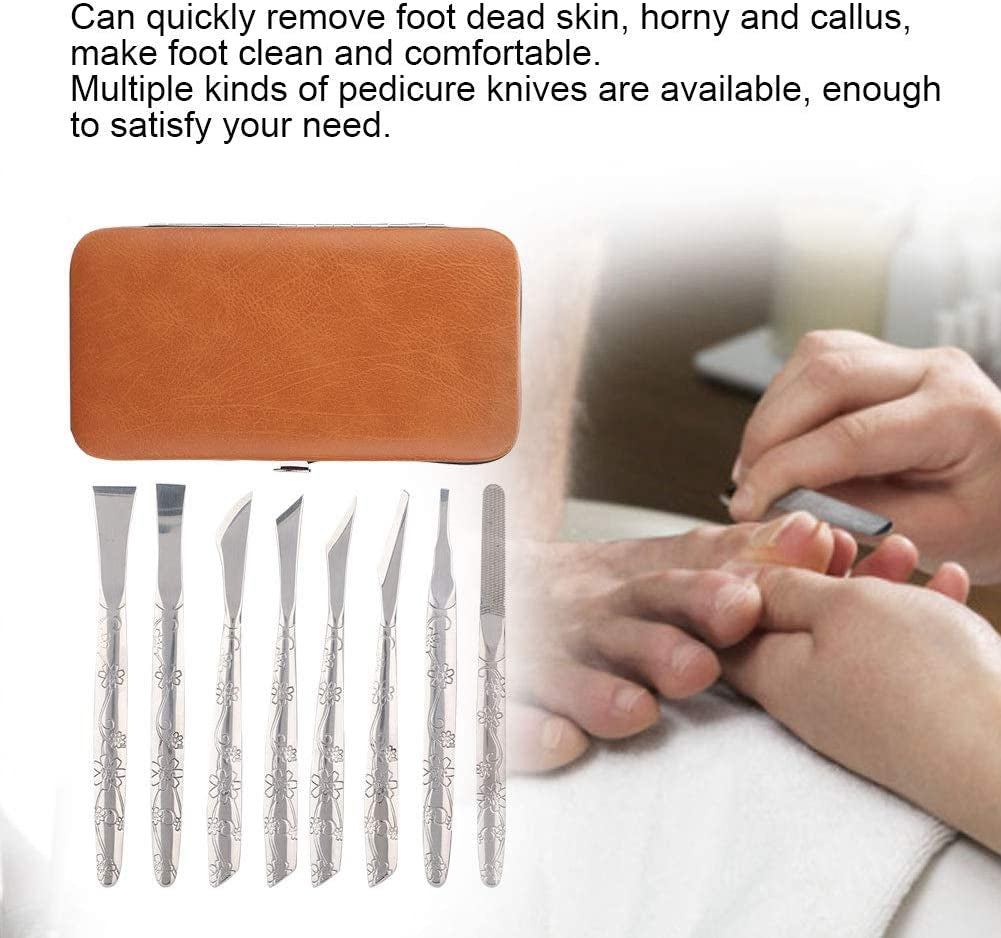 Foot File, 8Pcs Stainless Steel Foot File Dead Skin Horny Remover Foot Callus Shaver Pedicure Tool Set for Women Men Care Feet Health & Beauty > Personal Care > Foot Care Yinhing   