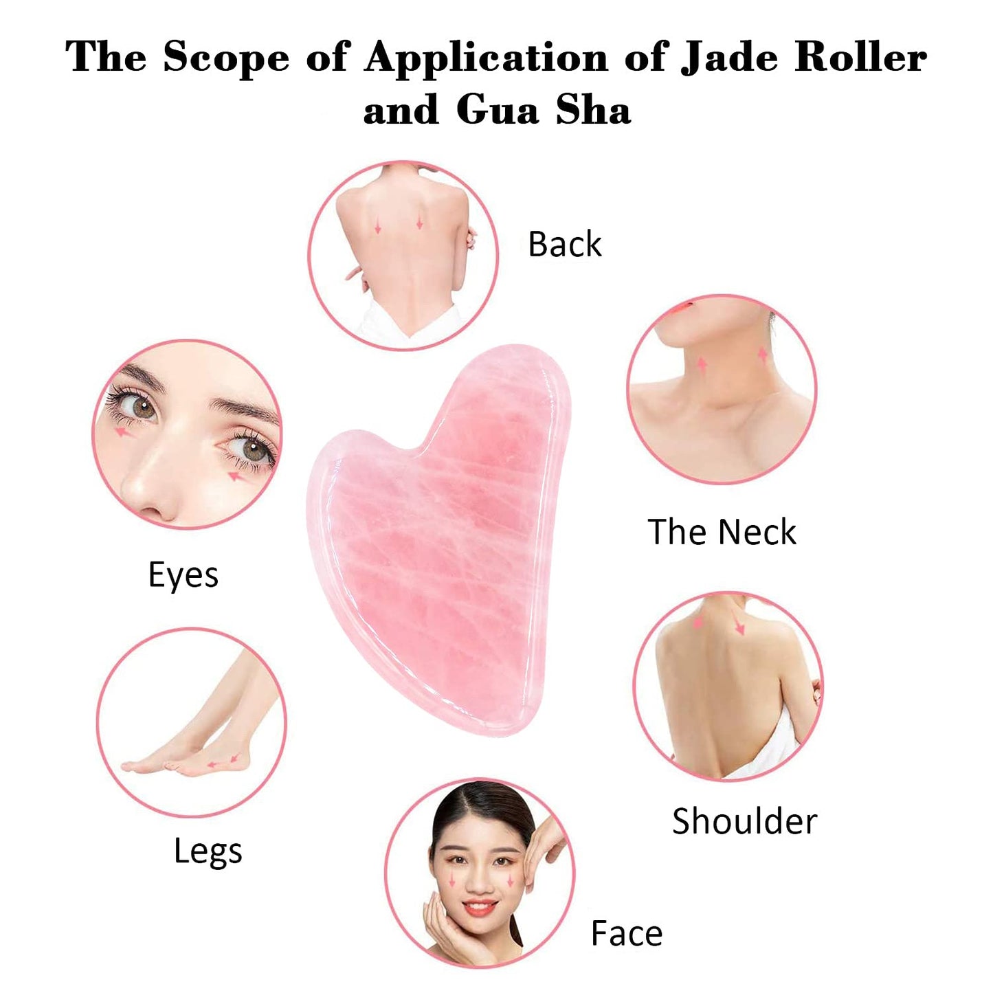 Gua Sha Massage Tool, Natural Rose Quartz Gua Sha Scraping Massage Tool, Facial Massage Tool for SPA Acupuncture Therapy Treatment on Face Back, Arms, Neck, Shoulder Health & Beauty > Personal Care > Cosmetics > Cosmetic Tools > Skin Care Tools Remocc   