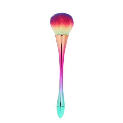 Nail Art Dust Remover Brush Aluminum Handle Nail Soft Dust Cleaning Brush Acrylic UV Gel Powder Removal Manicure Tool (Rainbow) Health & Beauty > Personal Care > Cosmetics > Cosmetic Tools > Nail Tools An-self   