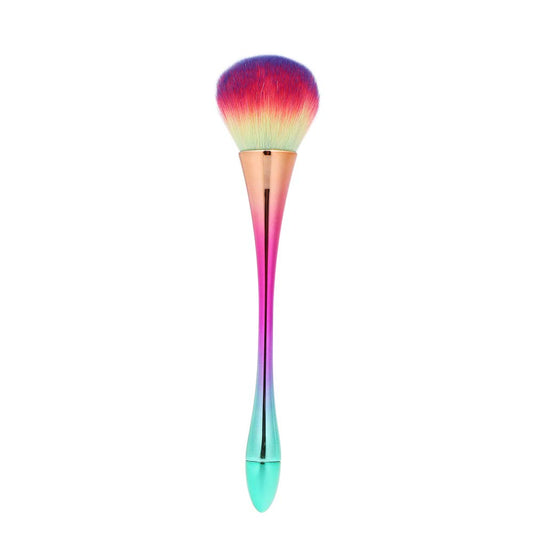 Nail Art Dust Remover Brush Aluminum Handle Nail Soft Dust Cleaning Brush Acrylic UV Gel Powder Removal Manicure Tool (Rainbow) Health & Beauty > Personal Care > Cosmetics > Cosmetic Tools > Nail Tools An-self   