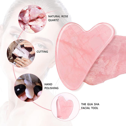 Gua Sha Facial Tool,Guasha Tool for Face,Facial and Body Massager,Natural Stones Rose Quartz,Scraping and SPA Acupuncture Therapy to Lift,Decrease Puffiness and Tighten.(Pink) Health & Beauty > Personal Care > Cosmetics > Cosmetic Tools > Skin Care Tools Ecoswer   