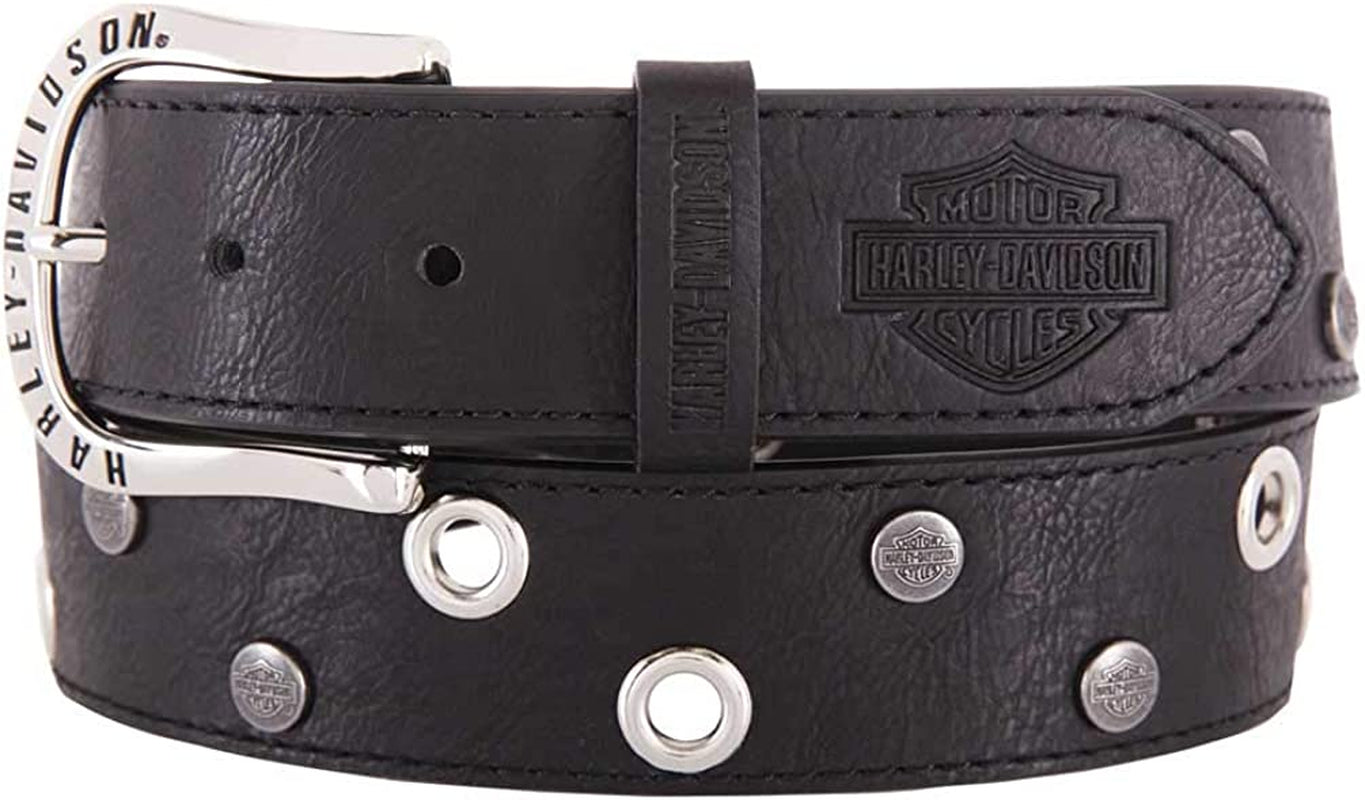 Harley-Davidson Women'S Eclipse Genuine Leather Belt, Black HDWBT11656 Apparel & Accessories > Clothing Accessories > Belts Lodis   