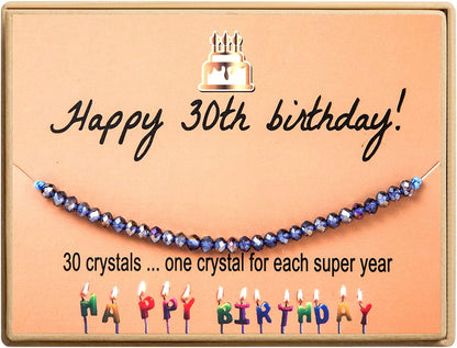 Happy Birthday Bracelet Gift for Teen Girls,Crystal Beads Bracelet Gifts for 10 Year Old Girl Birthday Jewelry Apparel & Accessories > Jewelry > Bracelets KGBNCIE 30 th Birthday Gift  