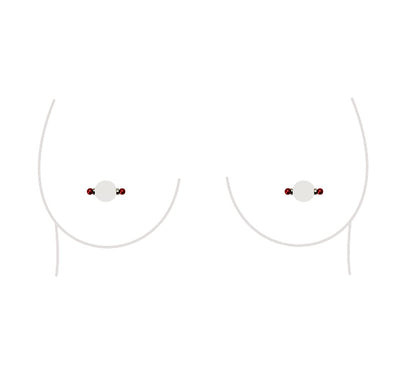 Non-Piercing Nipple Ring Magnetic Barbell Stud Fake Body Jewelry for Women (B - Black (Regular)) Apparel & Accessories > Jewelry > Body Jewelry All Body Art A - Mini (Red)  