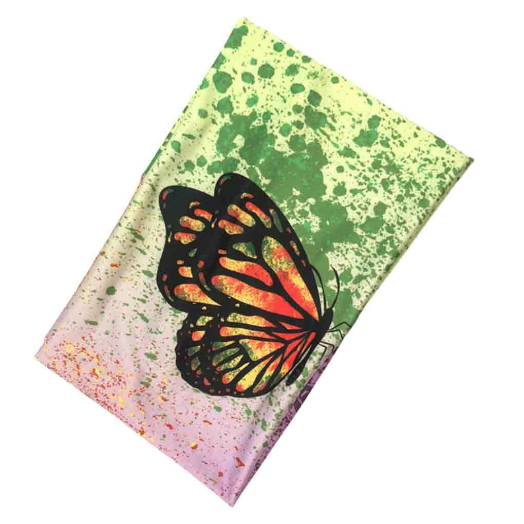 Olbye Wide Boho Headband Headwrap Butterfly Stretch Hair Bands Bandana Yoga Running Athletic Turban Head Bands Head Scarfs Hair Accessories for Women and Girls 4Pcs Apparel & Accessories > Clothing Accessories > Bandanas & Headties Olbye   