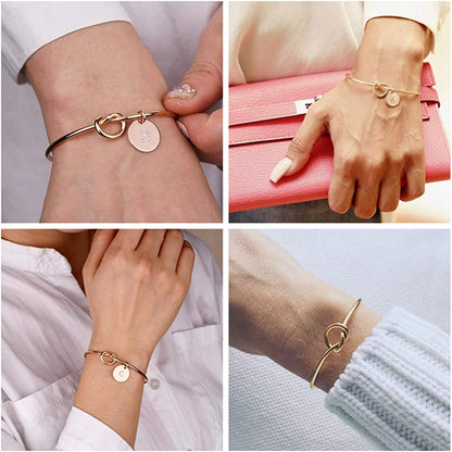 MOOKOO Personalised Bridesmaid Bracelet Gift Will You Be My Bridesmaid Proposal Gift Adjustment Bachelorette Bangle Apparel & Accessories > Jewelry > Bracelets MOOKOO   