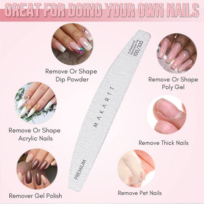 Makartt Nail File Zebra Nail Files 100 100 Grit for Acrylic Nails Poly Nail Gel Emery Boards for Nails Doubled Sides Washable 10 Nail File Kit Nail Art Manicure Pedicure Tools Health & Beauty > Personal Care > Cosmetics > Cosmetic Tools > Nail Tools Makartt   