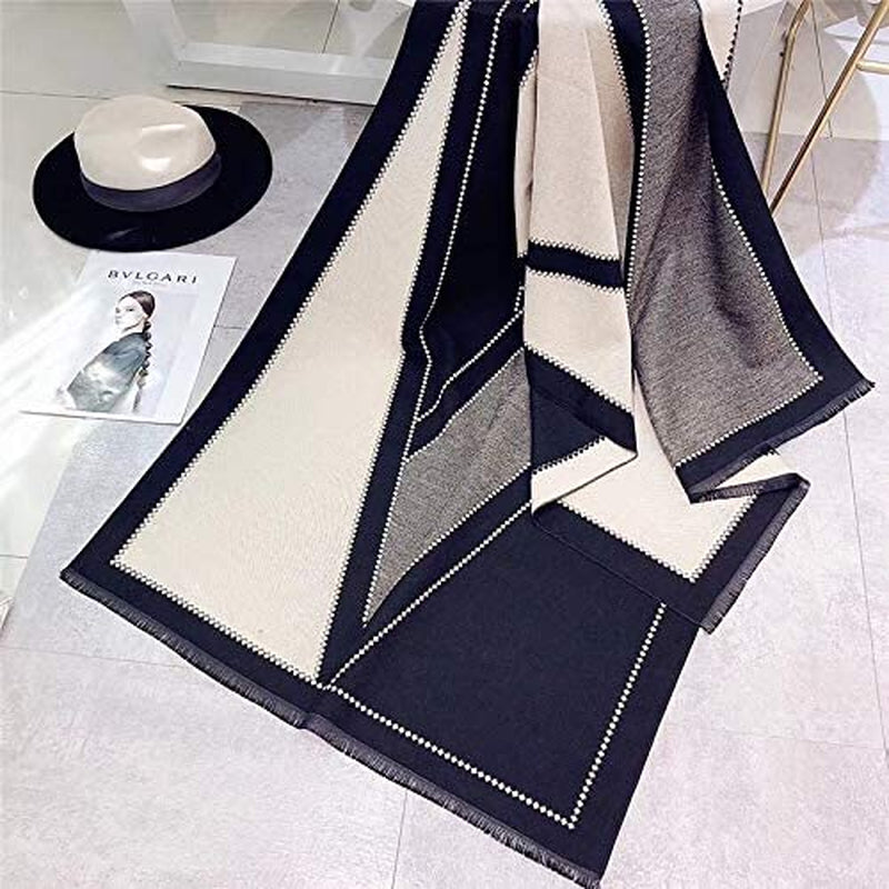 Jeelow Winter Pashmina Blanket Scarfs Shawls Wraps Open Front Poncho Cape for Women Wedding Evening Dresses Apparel & Accessories > Clothing Accessories > Scarves & Shawls Jeelow   