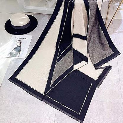 Jeelow Winter Pashmina Blanket Scarfs Shawls Wraps Open Front Poncho Cape for Women Wedding Evening Dresses Apparel & Accessories > Clothing Accessories > Scarves & Shawls Jeelow   