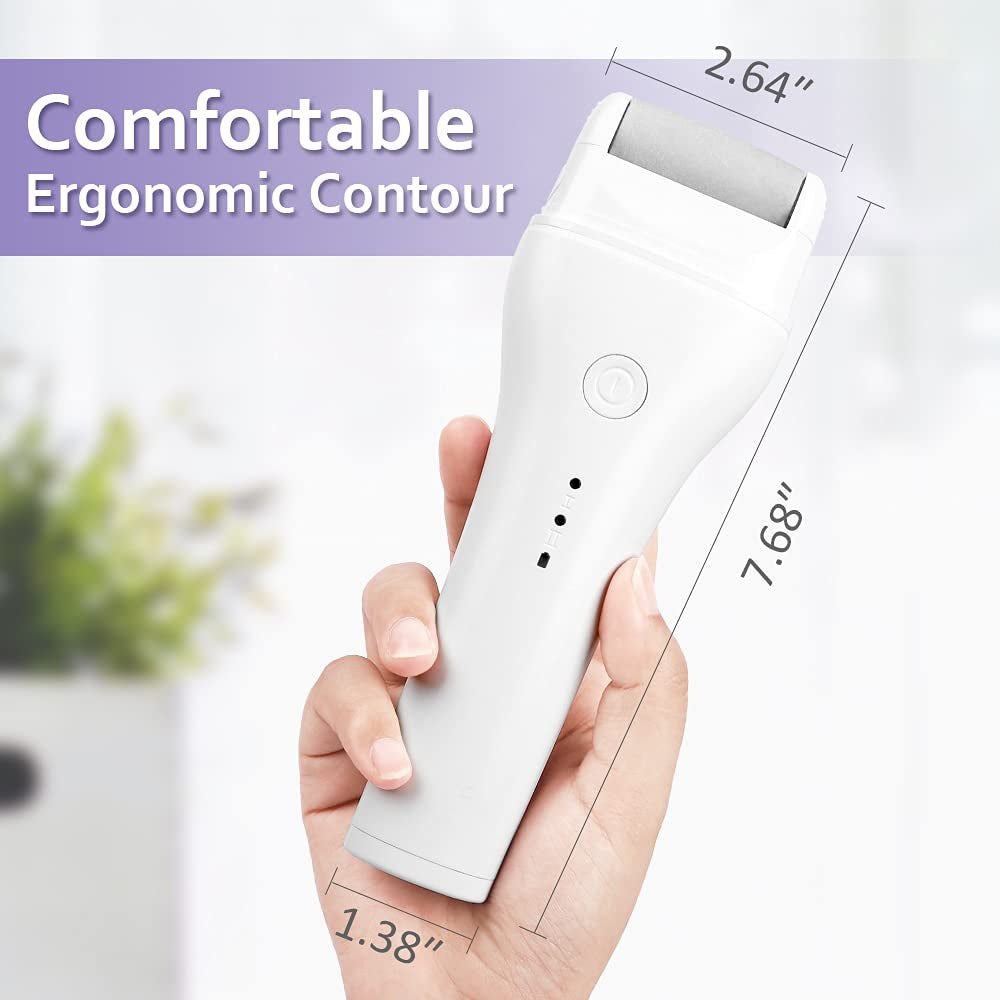 Upgraded Callus Remover for Feet, Voirse Rechargeable 2 Speeds Foot File with 3 Grinding Rollers, Water-Resistant Pedicure Tool, Low-Db Gentle Heel Shaver Scraper for Tough Thick Skin and Daily Care Health & Beauty > Personal Care > Foot Care Voirse   
