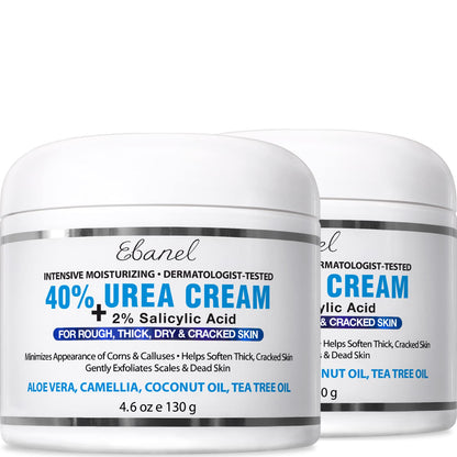 Urea Cream 40% plus Salicylic Acid 4.6 Oz, Callus Remover Hand Cream Foot Cream for Dry Cracked Feet, Hands, Heels, Elbows, Nails, Knees, Intensive Moisturizes & Softens Skin, Exfoliates Dead Skin Health & Beauty > Personal Care > Foot Care Ebanel Laboratories, Inc. 4.6 Ounce (Pack of 2)  