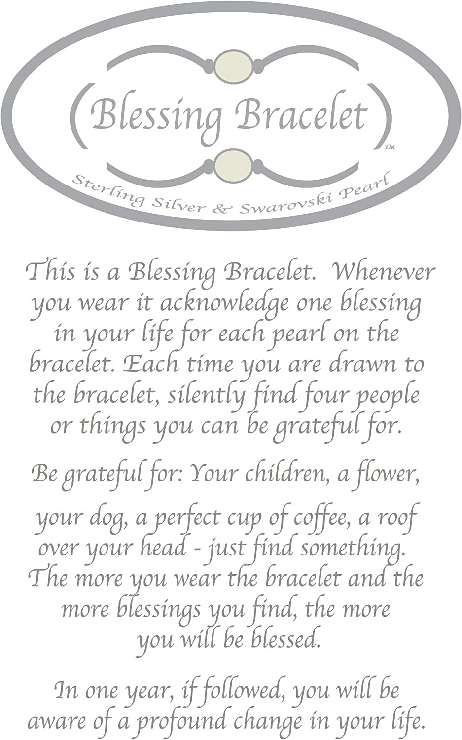 Made as Intended Crystal White Swarovski Pearl Blessing Bracelet Apparel & Accessories > Jewelry > Bracelets Made As Intended   