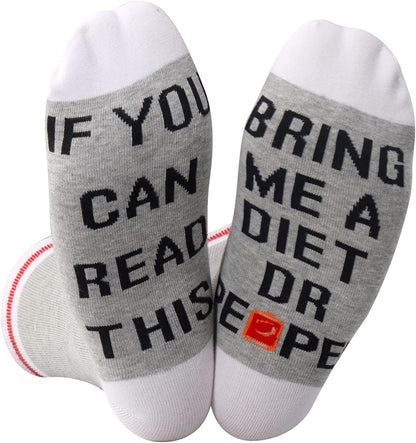 Drinking Gift Novelty Socks for Men Women Carbonated Drinks Lover If You Can Read This Bring Me a Drinking Apparel & Accessories > Jewelry > Anklets GJTIM Diet D  