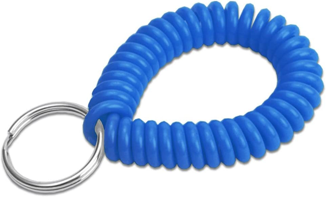 Lucky Line 2” Diameter Spiral Wrist Coil with Steel Key Ring, Flexible Wrist Band Key Chain Bracelet, Stretches to 12”, Purple 1 PK (410651) Apparel & Accessories > Jewelry > Bracelets Lucky Line Blue 1 Piece 