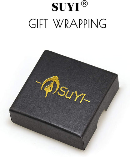 Suyi Stylish Layered Sequins Choker Necklace with Thin Long Chain Pendant for Women Lady Girl Apparel & Accessories > Jewelry > Necklaces Suyi   