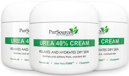 Purorganica Urea 40% Foot Cream - No Pumice Stone - Callus Remover - Moisturizes & Rehydrates Thick, Cracked, Rough, Dead & Dry Skin - for Feet, Elbows and Hands - Made in USA Health & Beauty > Personal Care > Foot Care PurOrganica Pack of 3  
