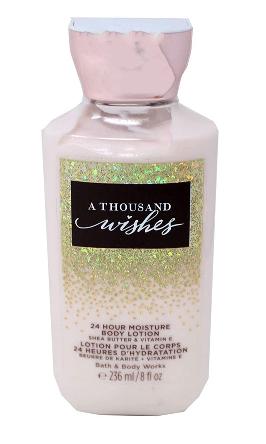 Bath & Body Works a Thousand Wishes 2019 Edition 24 Hr Moisture Body Lotion with Shea Butter & Vitamin E 8 Fl Oz / 236 Ml Health & Beauty > Personal Care > Cosmetics > Bath & Body Bath & Body Works   