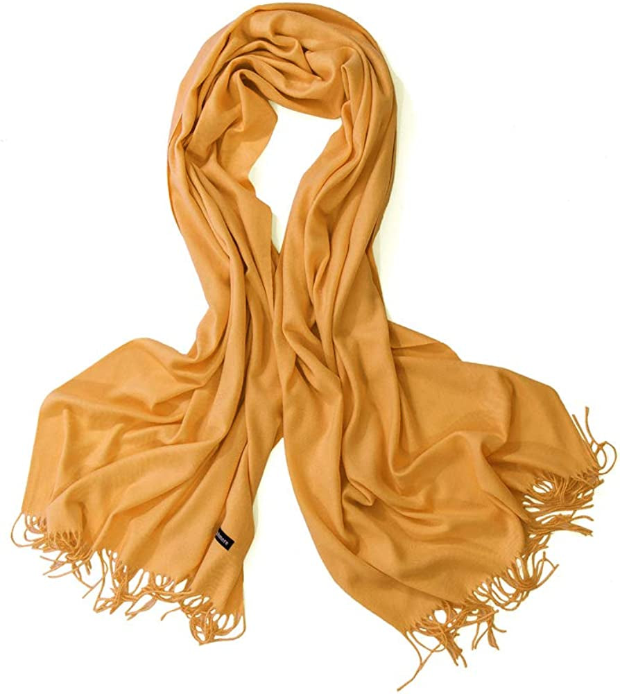 Bellonesc Cashmere Scarf Shawls for Women and Men Apparel & Accessories > Clothing Accessories > Scarves & Shawls Beillonesc Dark Yellow  