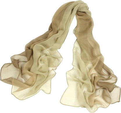 Long Chiffon Sheer Scarf Gradient - Pantonight Shaded Colors Lightweight Scarf for Womens Apparel & Accessories > Clothing Accessories > Scarves & Shawls PANTONIGHT Color 082  