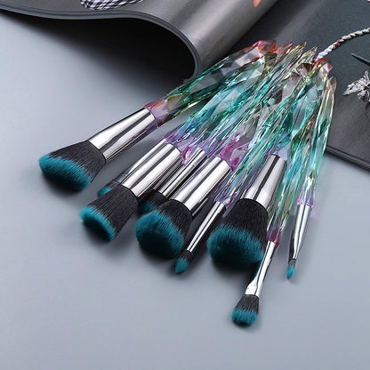 Kingtree Makeup Brush Set 10 PCS Crystal Makeup Brushes, Premium Synthetic Bristles Powder Foundation Blush Concealer Eye Shadow Eyeliner Eyebrow Brushes for Girls Ideal Beauty Tool for Women Health & Beauty > Personal Care > Cosmetics > Cosmetic Tools > Makeup Tools Kingtree   