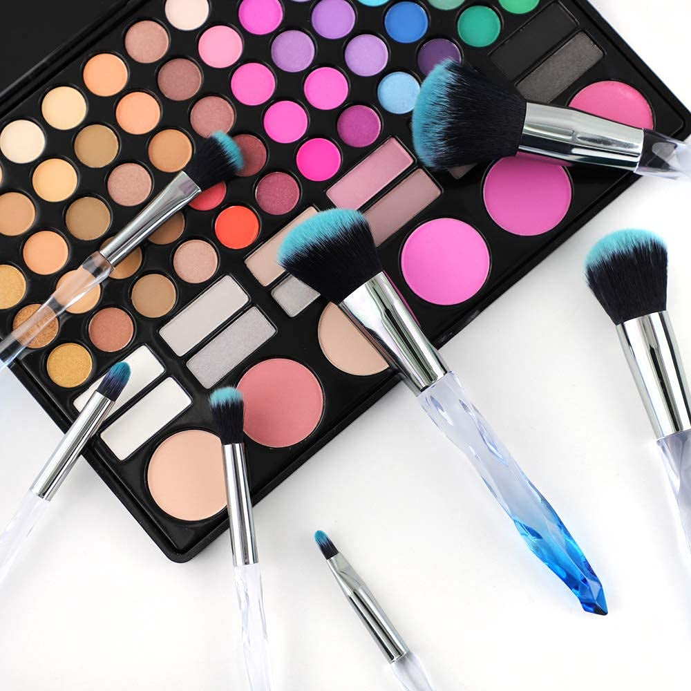 Makeup Brush Professional, Acrylic Diamond Handle Make up Brushes Series for Full Face Foudation Blush Eyeshadow Concealers Powder Transparent Beauty Tools Health & Beauty > Personal Care > Cosmetics > Cosmetic Tools > Makeup Tools G-Texnik   