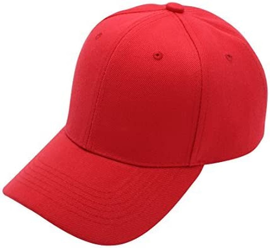 Top Level Baseball Cap Men Women - Classic Adjustable Plain Hat Apparel & Accessories > Clothing Accessories > Hats Top Level Red  