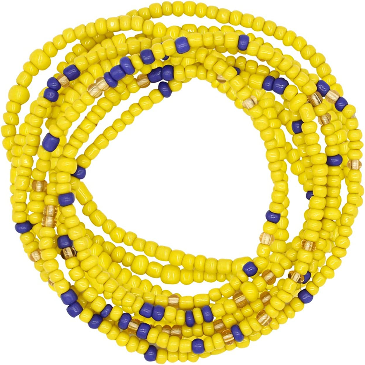 Taigood Waist Beads for Women African Waist Bead Body Chain, Beaded Belly Chain Body Jewelry Apparel & Accessories > Jewelry > Body Jewelry Taigood 2 Pieces set 4  