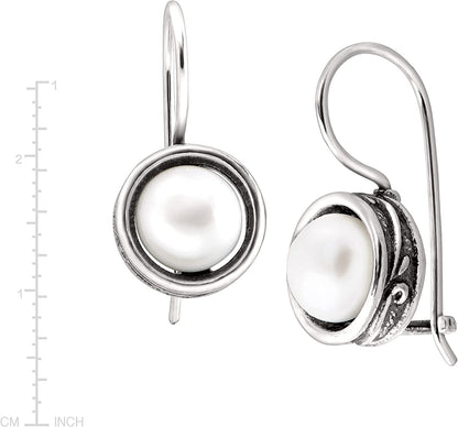 Silpada Pearl Drop Earrings for Women, Freshwater Cultured Pearl.925 Sterling Silver, Jewelry Gift Ideas, Modern Fairytale', 8Mm Apparel & Accessories > Jewelry > Earrings Silpada   