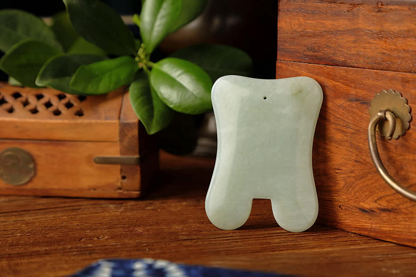 Gua Sha Facial Massage Tool, Gua Sha Massage Tool, Genuine Jade Gua Sha Board with Printed Chinese Character Blessing, for Spa Treatment,Facial Massage and Back Massage Health & Beauty > Personal Care > Cosmetics > Cosmetic Tools > Skin Care Tools Peking National Medical Research Tech. Development Company   