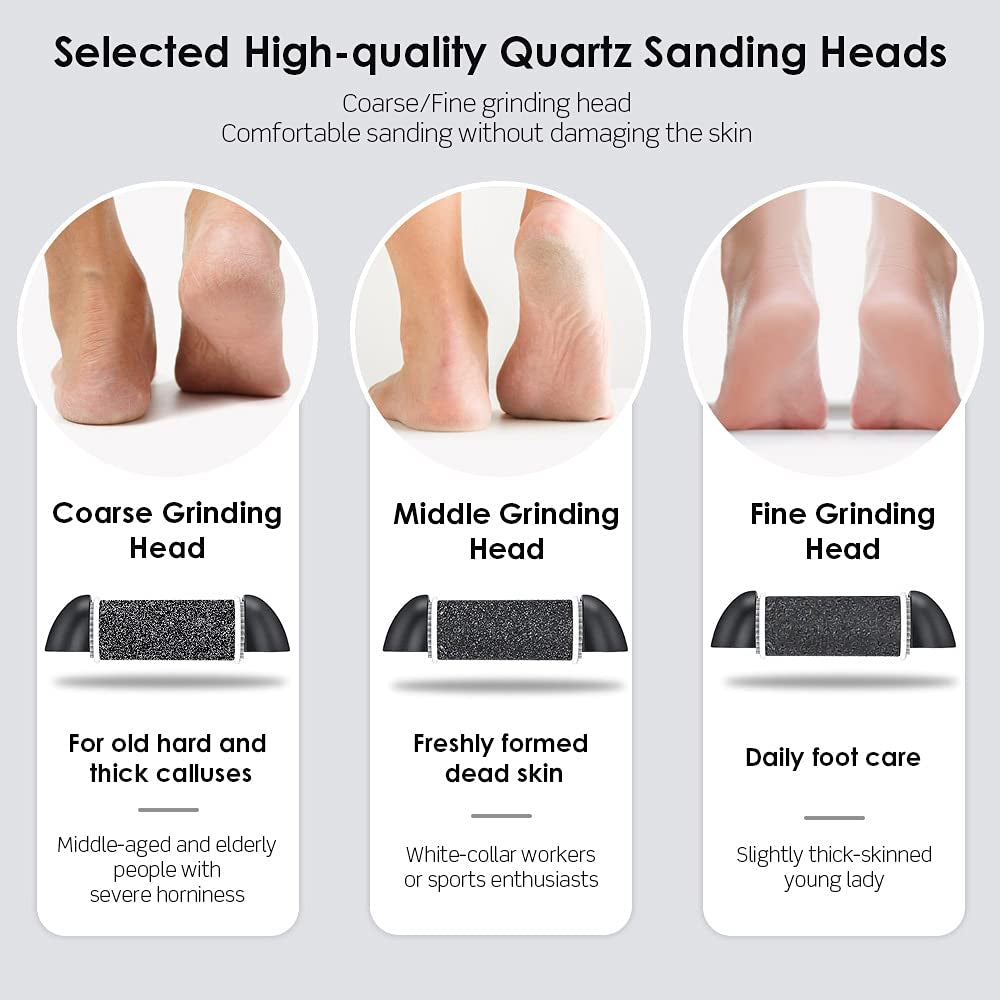 Electric Foot File Callus Remover, Rechargeable Callous Removers for Feet, Professional Foot Care Kit Foot Rasp Dead Skin Remover Pedicure Kit with Power Display for Men Women Salon or Home Best Gift Health & Beauty > Personal Care > Foot Care iToncs   